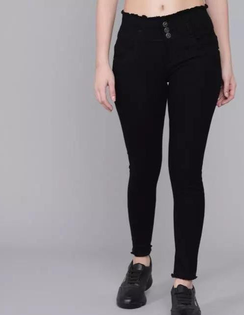 Button Denim Jeans for Women