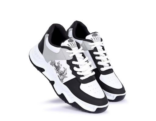 Xylus Men's White Running & Walking Sports Shoes
