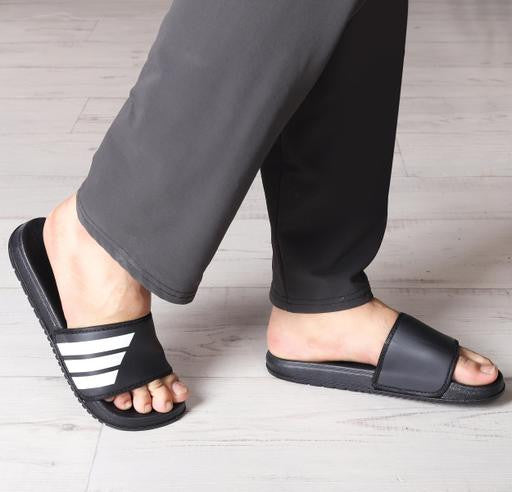 Printed Synthetic Leather Flip-Flops & Slippers for Men