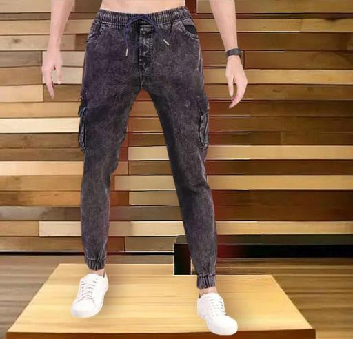 Men's Cargo Jeans - Dark Grey