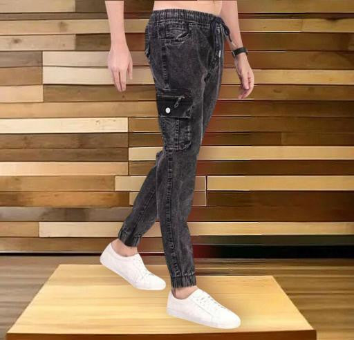 Men's Cargo Jeans - Dark Grey