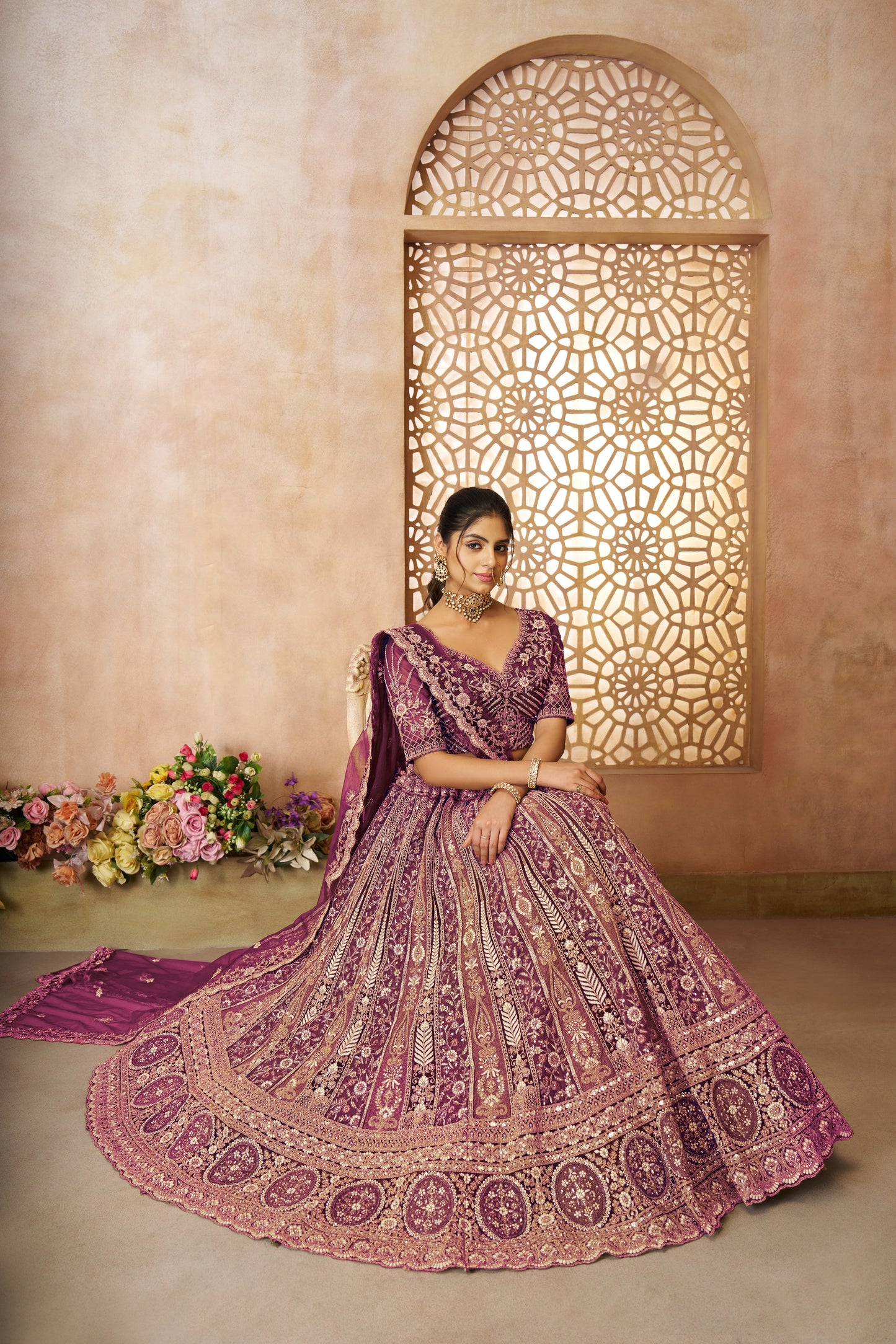 Radiant Purple Bridal Lehenga