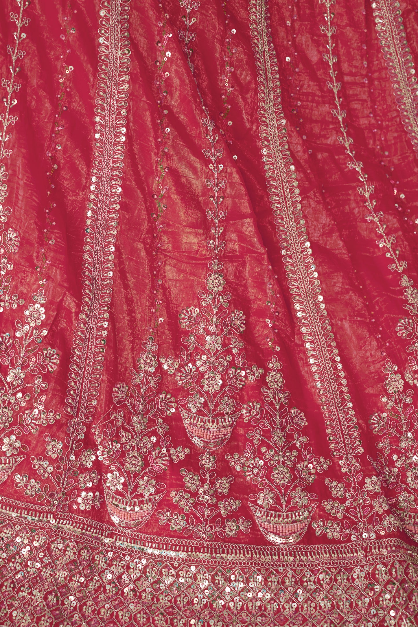 Pretty Pink Silk Lehenga with Intricate Paisley Motifs & Zari Work