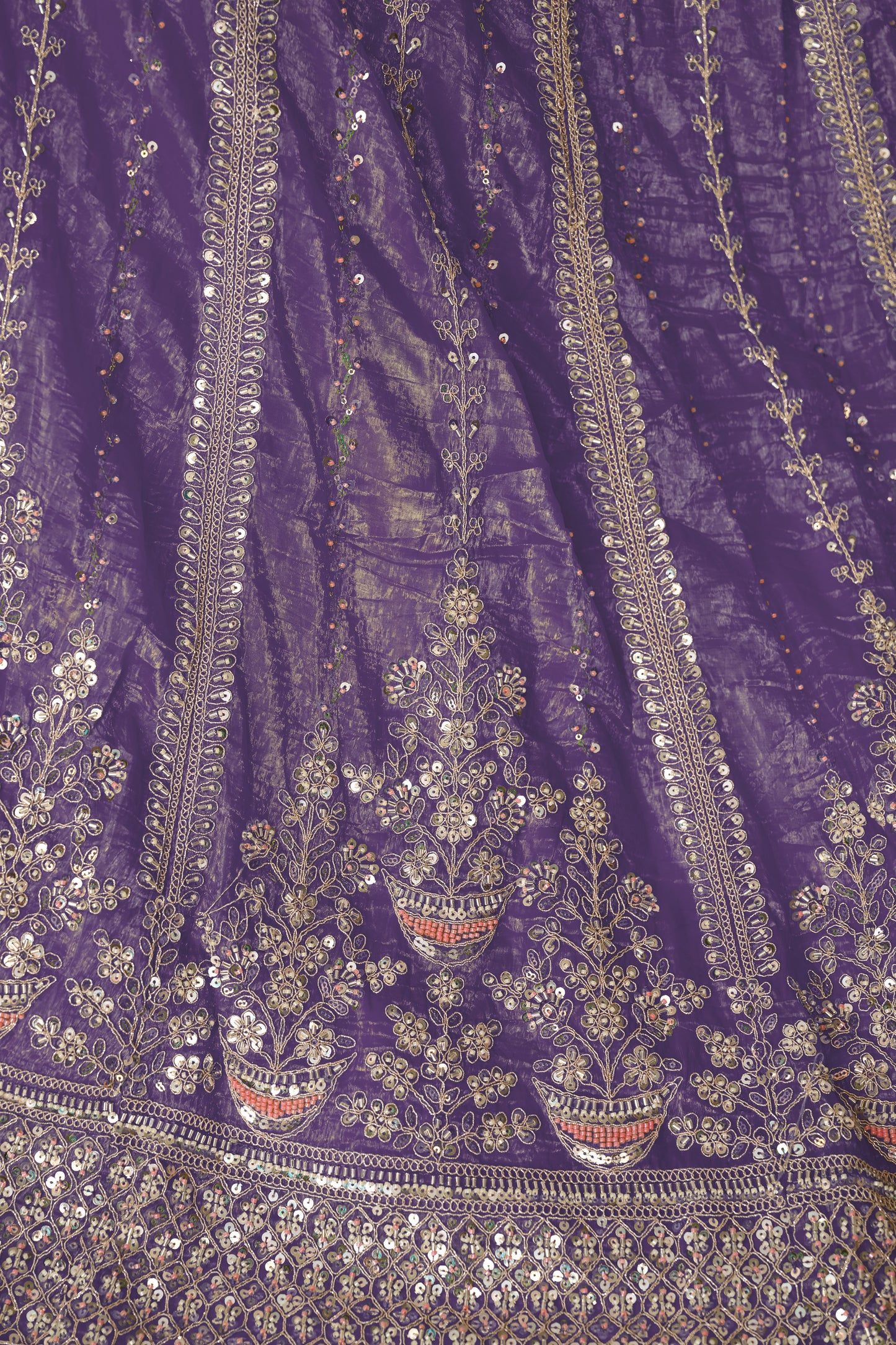 Dark Purple Bridal Wear Lehenga