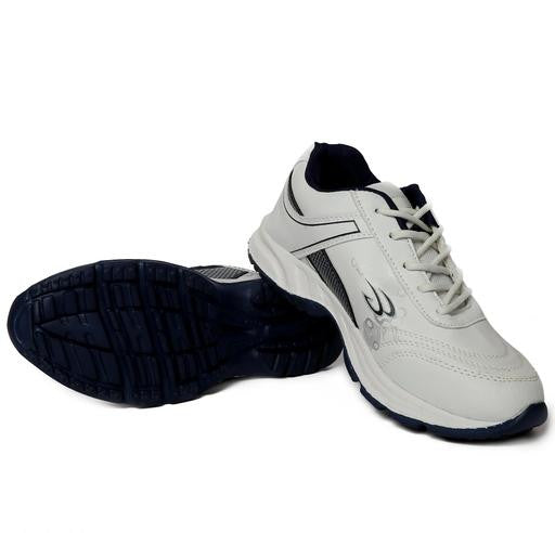 Angel Craft White Solid Basketball Shoes for Men