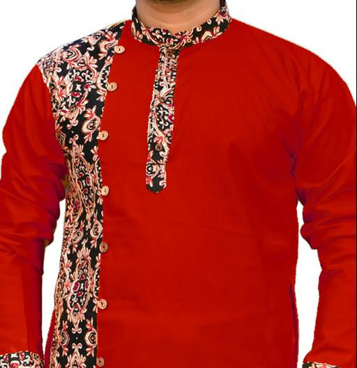 Elegant Men's Side Panel Cotton Blend Kurta