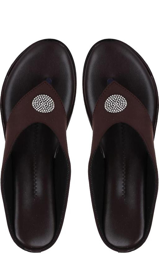 Brown Canvas Slip-On Sandals for Women – Durable & Stylish