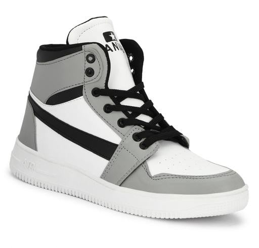 Stylish Grey High-Top Sneakers for Men & Boys