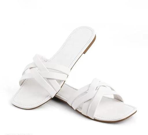 White Slip-On Footwear
