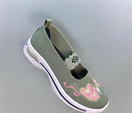 Albeli Pista Embroidered Mesh Casual Sneakers for Women