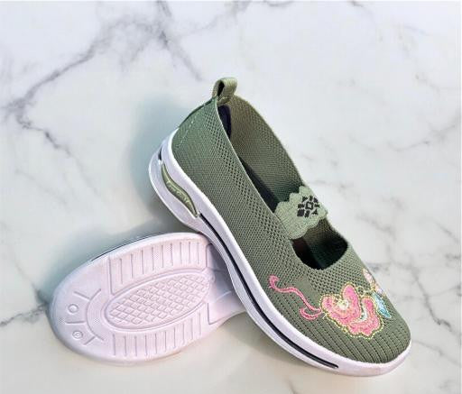 Albeli Pista Embroidered Mesh Casual Sneakers for Women