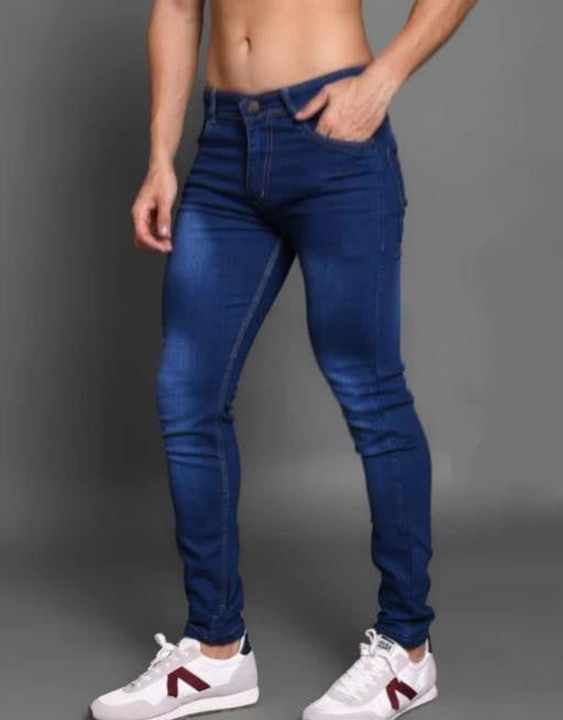 Men's Dyed/Washed Denim Jeans - Royal Blue