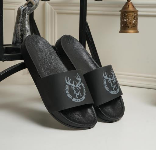 Printed Leather Sliders & Flip-Flops for Men & Boys
