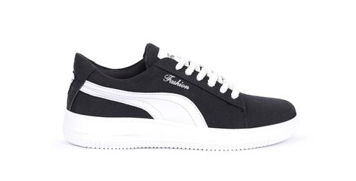 Xylus Black Canvas Casual Walking & Gym Shoes for Men