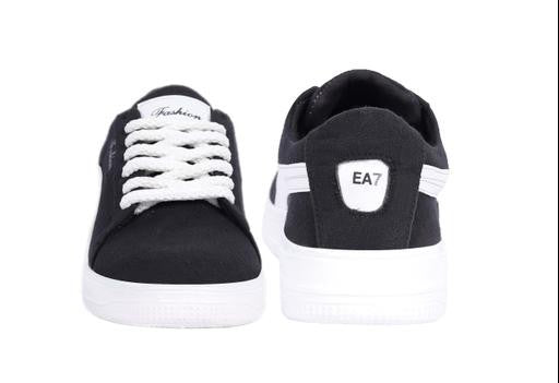 Xylus Black Canvas Casual Walking & Gym Shoes for Men