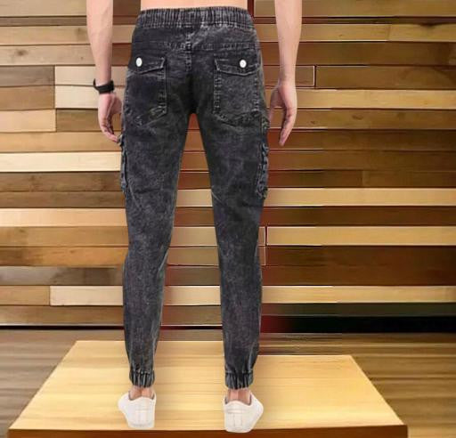Men's Cargo Jeans - Dark Grey