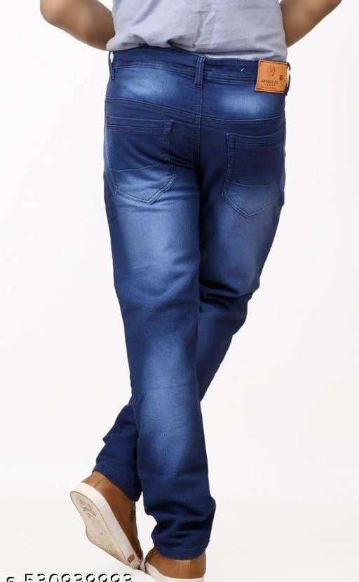 Trendy Denim Slim Fit Full Length Jeans Pants for Men