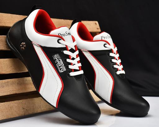 Black-White Running Shoes for Men