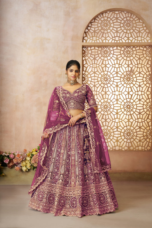 Radiant Purple Bridal Lehenga