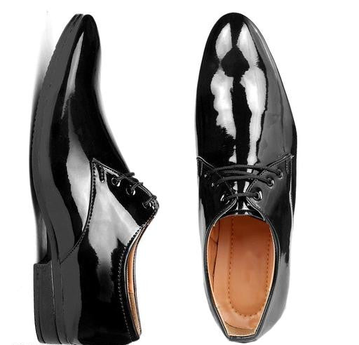 De Loyon Black Shining Partywear Shoes for Men