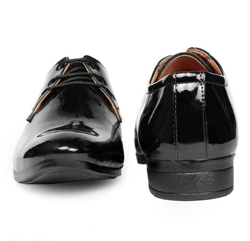 De Loyon Black Shining Partywear Shoes for Men