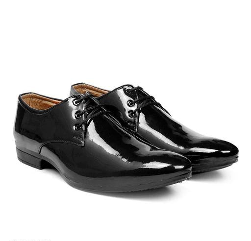 De Loyon Black Shining Partywear Shoes for Men